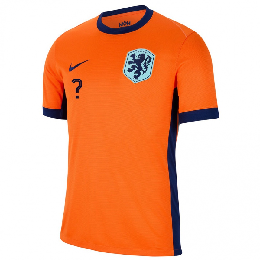 Niño Fútbol Camiseta Países Bajos Su Nombre #0 Naranja 1ª Equipación 24-26 México