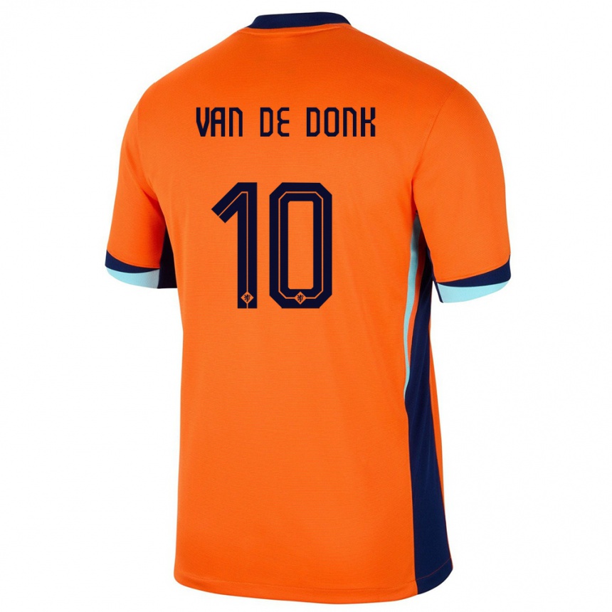 Niño Fútbol Camiseta Países Bajos Danielle Van De Donk #10 Naranja 1ª Equipación 24-26 México