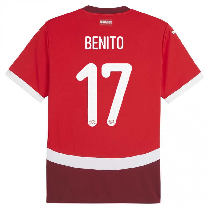 Niño Fútbol Camiseta Suiza Loris Benito #17 Rojo 1ª Equipación 24-26 México