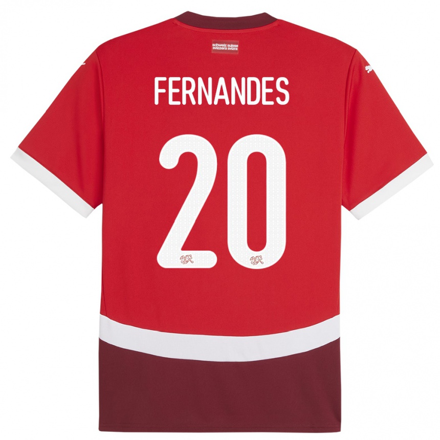 Niño Fútbol Camiseta Suiza Edimilson Fernandes #20 Rojo 1ª Equipación 24-26 México