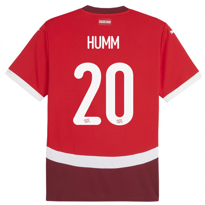 Niño Fútbol Camiseta Suiza Fabienne Humm #20 Rojo 1ª Equipación 24-26 México