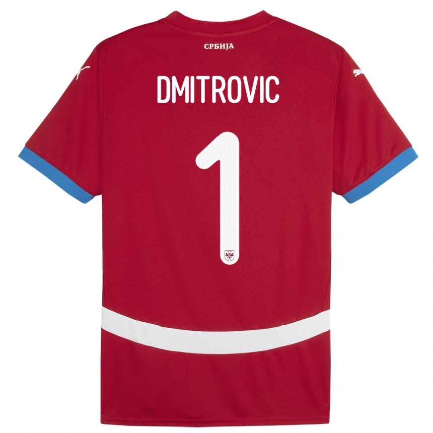 Niño Fútbol Camiseta Serbia Marko Dmitrovic #1 Rojo 1ª Equipación 24-26 México