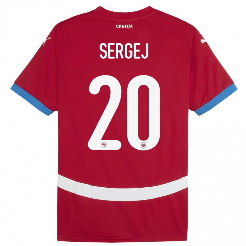 Niño Fútbol Camiseta Serbia Sergej Milinkovic-Savic #20 Rojo 1ª Equipación 24-26 México