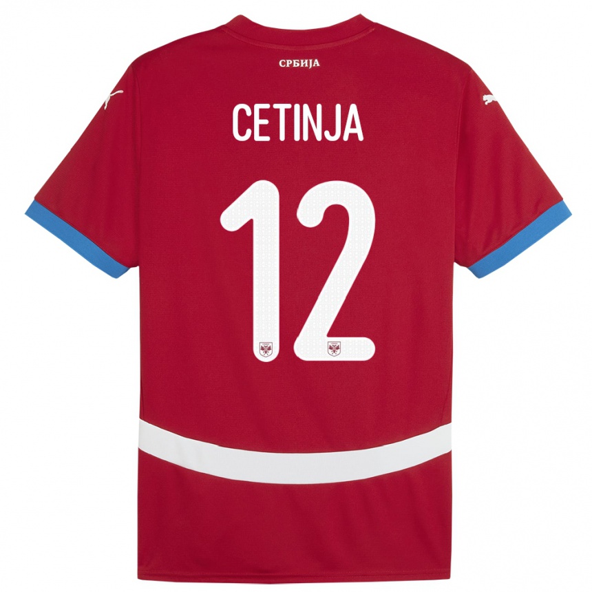 Niño Fútbol Camiseta Serbia Sara Cetinja #12 Rojo 1ª Equipación 24-26 México