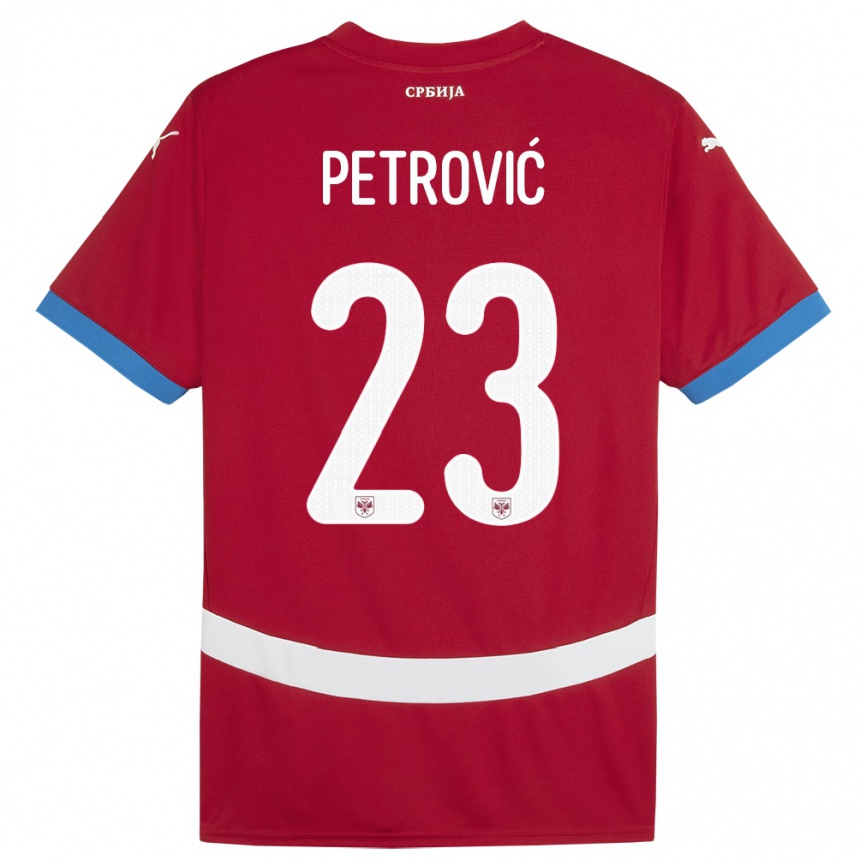 Niño Fútbol Camiseta Serbia Jovana Petrovic #23 Rojo 1ª Equipación 24-26 México