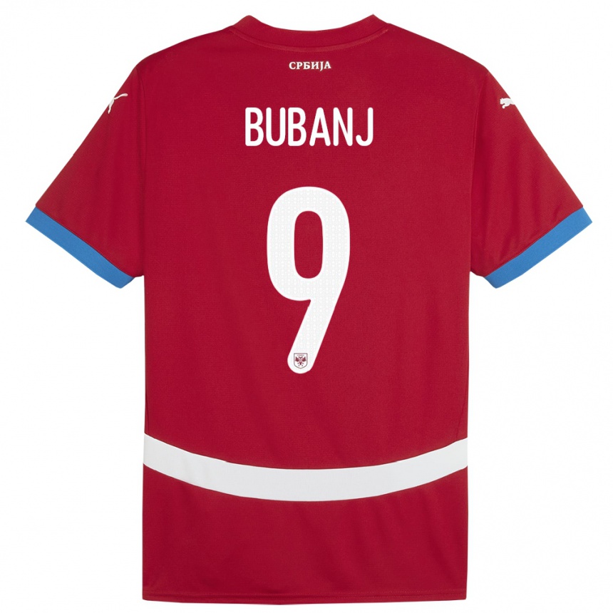 Niño Fútbol Camiseta Serbia Mateja Bubanj #9 Rojo 1ª Equipación 24-26 México