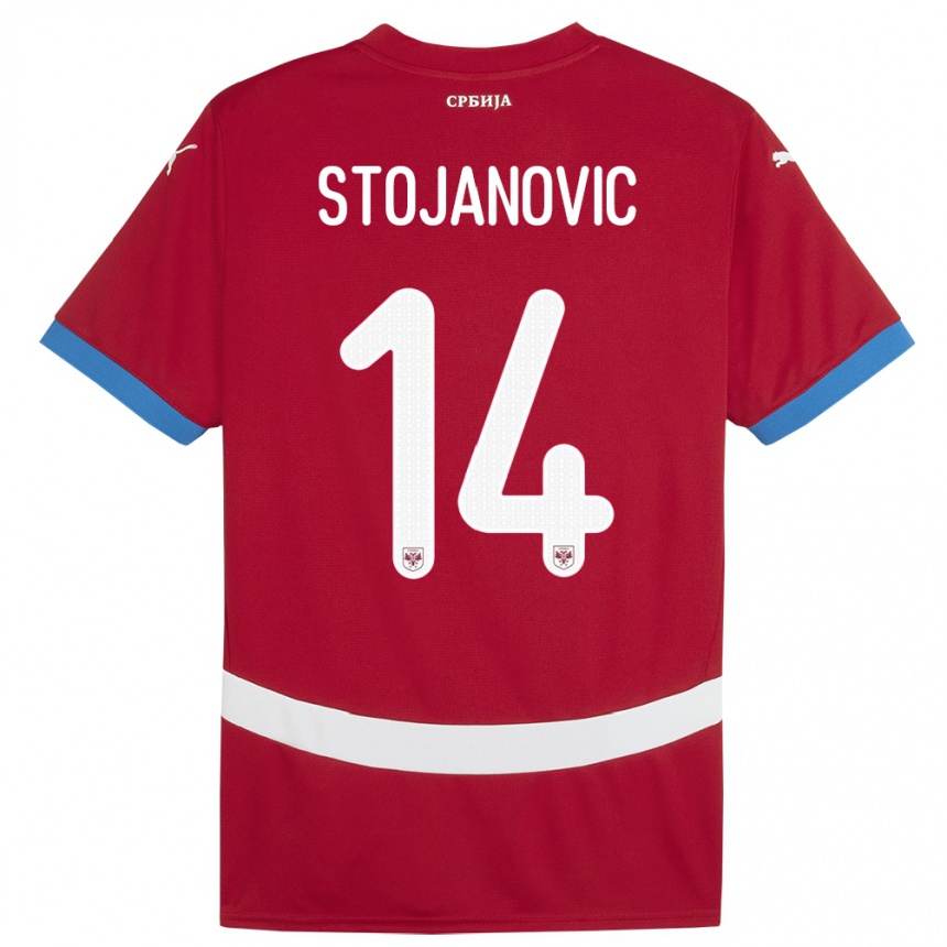 Niño Fútbol Camiseta Serbia Matija Stojanovic #14 Rojo 1ª Equipación 24-26 México