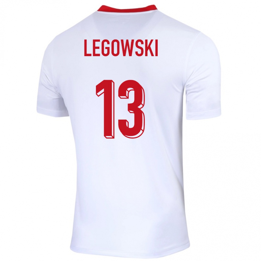 Niño Fútbol Camiseta Polonia Mateusz Legowski #13 Blanco 1ª Equipación 24-26 México