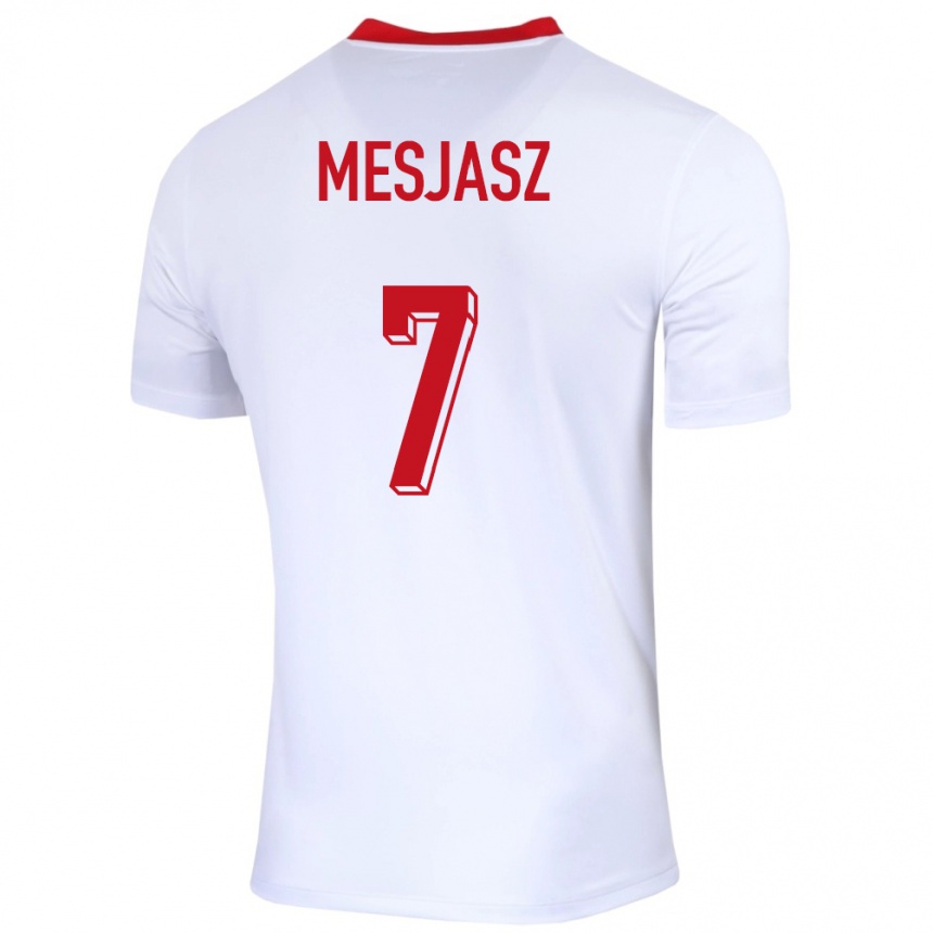 Niño Fútbol Camiseta Polonia Malgorzata Mesjasz #7 Blanco 1ª Equipación 24-26 México