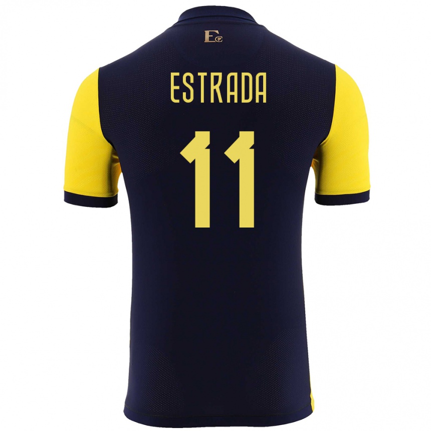 Niño Fútbol Camiseta Ecuador Michael Estrada #11 Amarillo 1ª Equipación 24-26 México