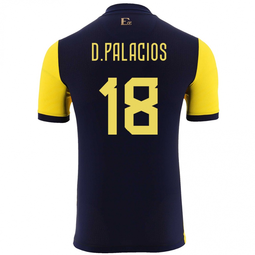 Niño Fútbol Camiseta Ecuador Diego Palacios #18 Amarillo 1ª Equipación 24-26 México