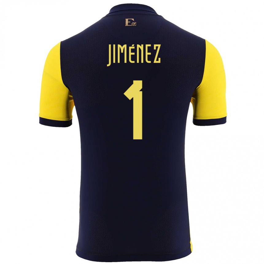 Niño Fútbol Camiseta Ecuador Tony Jimenez #1 Amarillo 1ª Equipación 24-26 México