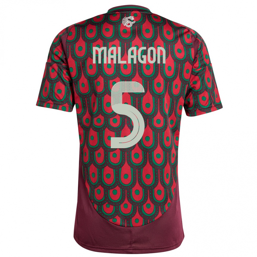 Niño Fútbol Camiseta México Luis Malagon #5 Granate 1ª Equipación 24-26 México