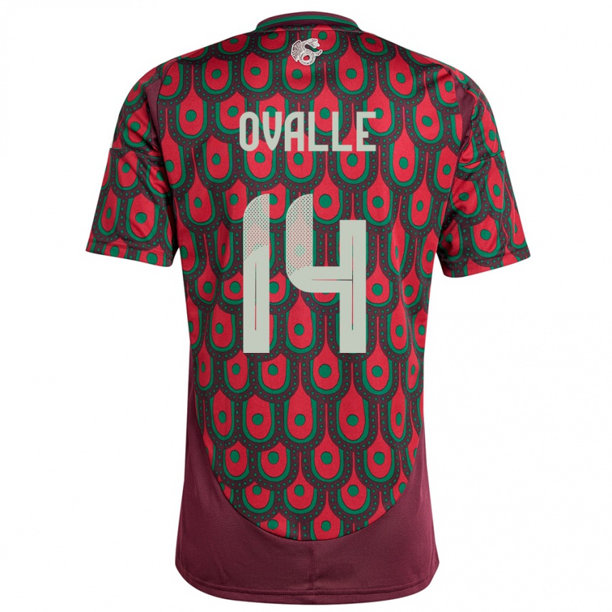 Niño Fútbol Camiseta México Jacqueline Ovalle #14 Granate 1ª Equipación 24-26 México