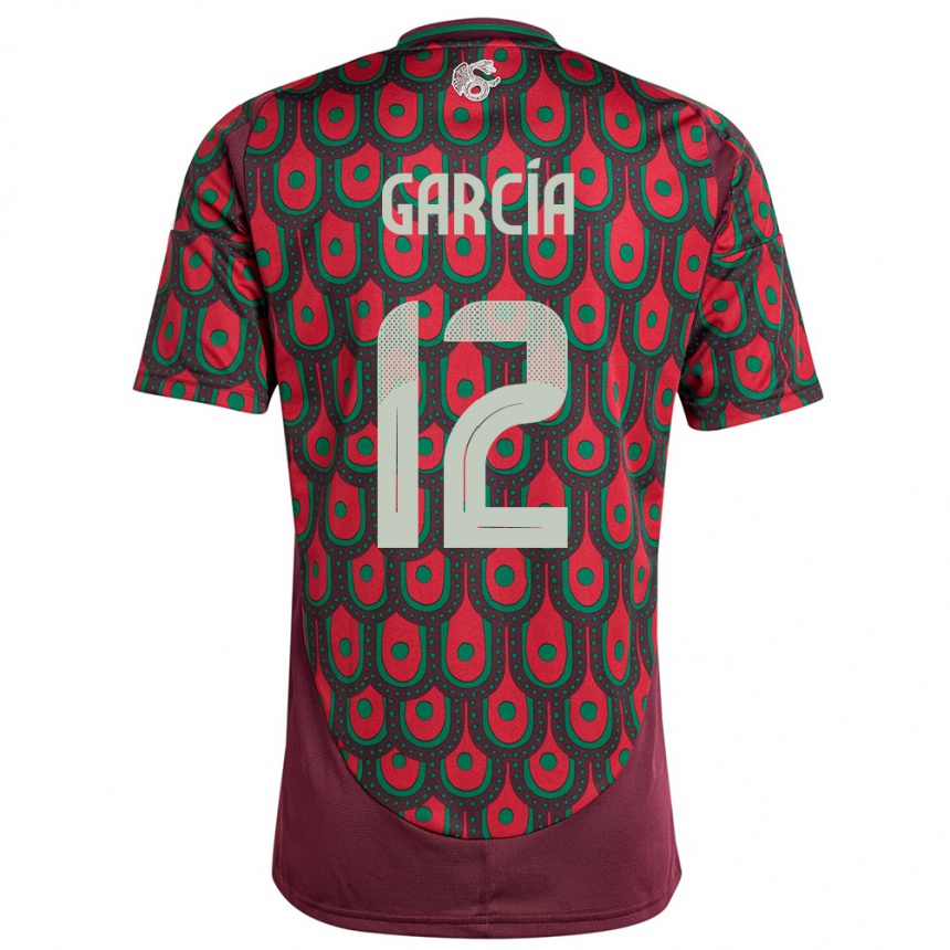Niño Fútbol Camiseta México Eduardo Garcia #12 Granate 1ª Equipación 24-26 México