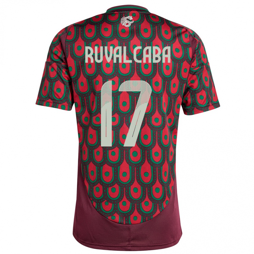 Niño Fútbol Camiseta México Jorge Ruvalcaba #17 Granate 1ª Equipación 24-26 México