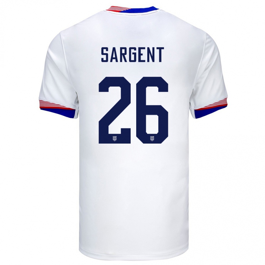 Niño Fútbol Camiseta Estados Unidos Josh Sargent #26 Blanco 1ª Equipación 24-26 México