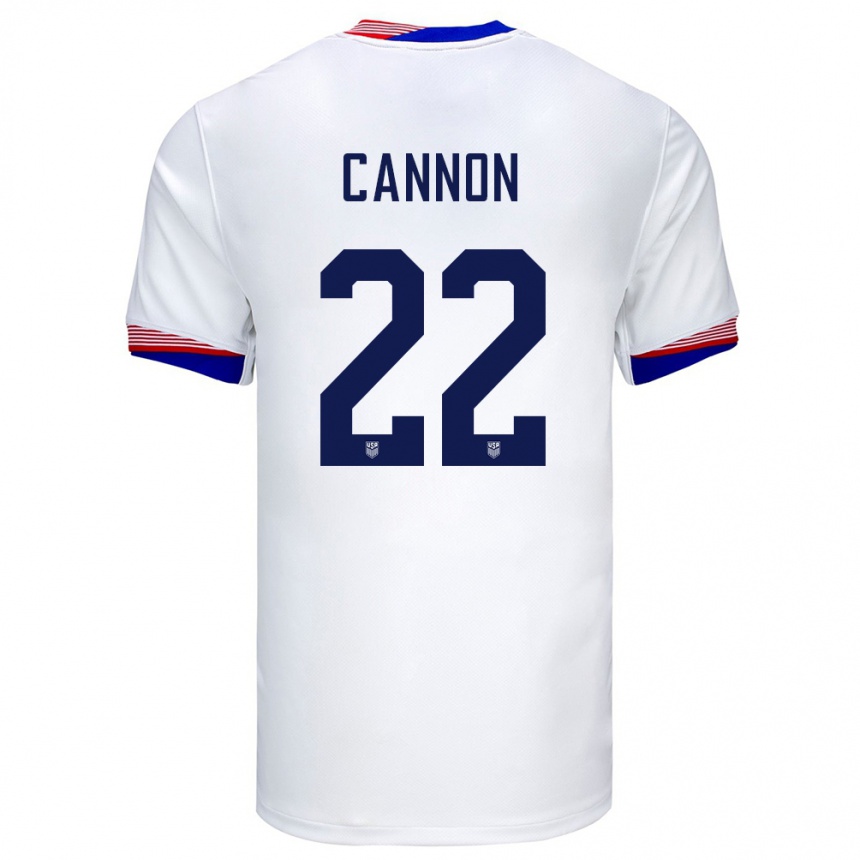 Niño Fútbol Camiseta Estados Unidos Reggie Cannon #22 Blanco 1ª Equipación 24-26 México