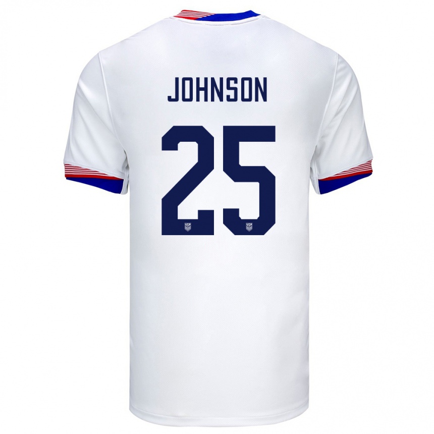 Niño Fútbol Camiseta Estados Unidos Sean Johnson #25 Blanco 1ª Equipación 24-26 México