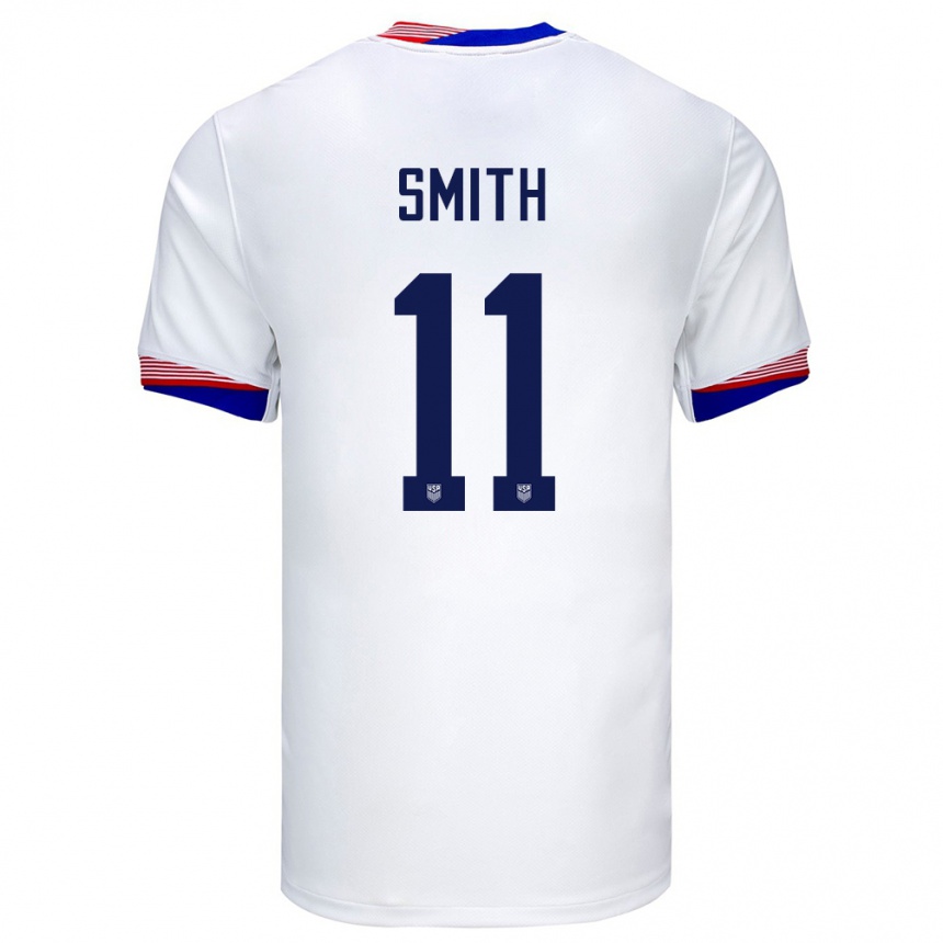 Niño Fútbol Camiseta Estados Unidos Sophia Smith #11 Blanco 1ª Equipación 24-26 México