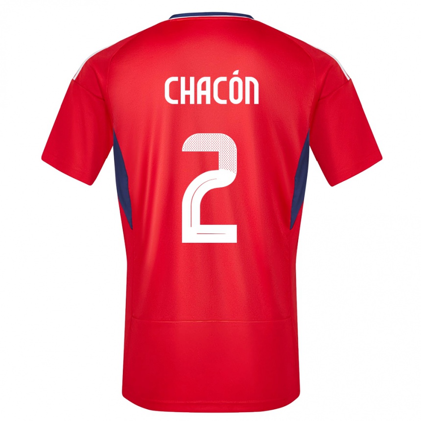 Niño Fútbol Camiseta Costa Rica Daniel Chacon #2 Rojo 1ª Equipación 24-26 México