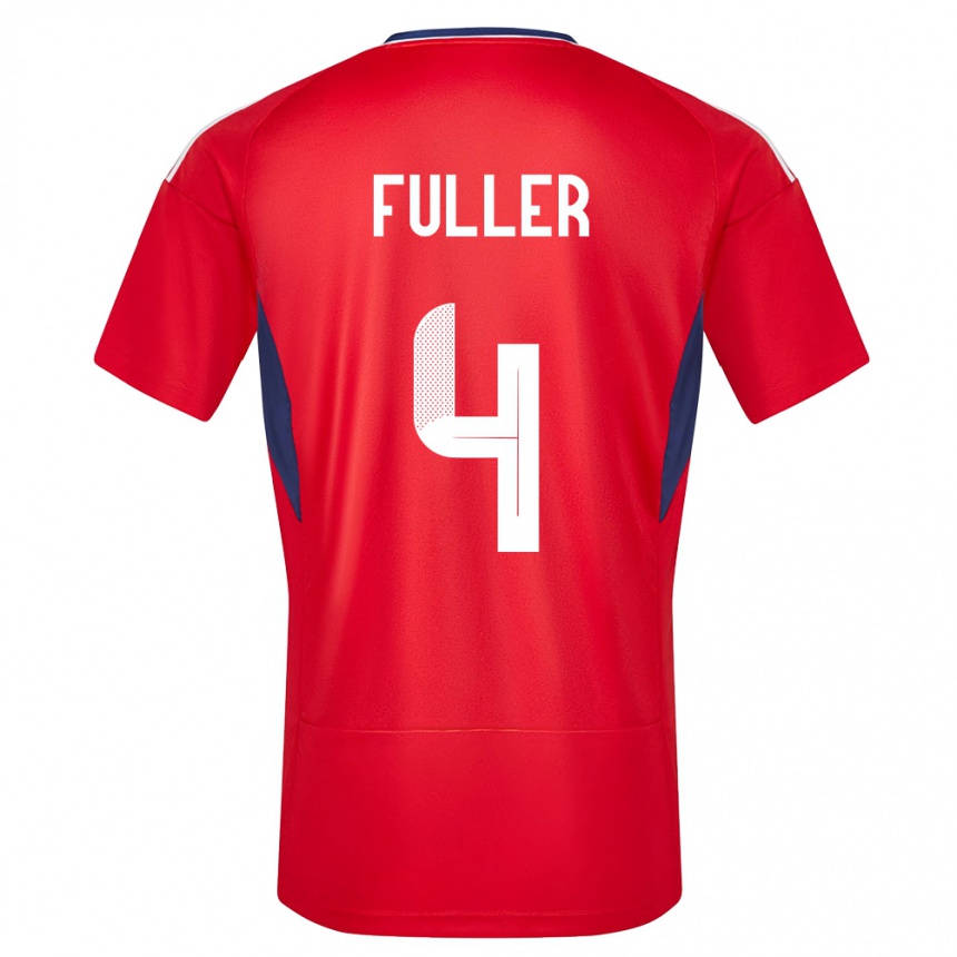 Niño Fútbol Camiseta Costa Rica Keysher Fuller #4 Rojo 1ª Equipación 24-26 México