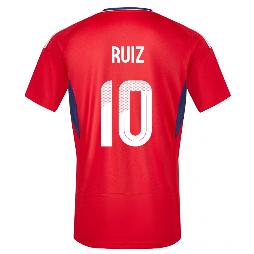 Niño Fútbol Camiseta Costa Rica Bryan Ruiz #10 Rojo 1ª Equipación 24-26 México