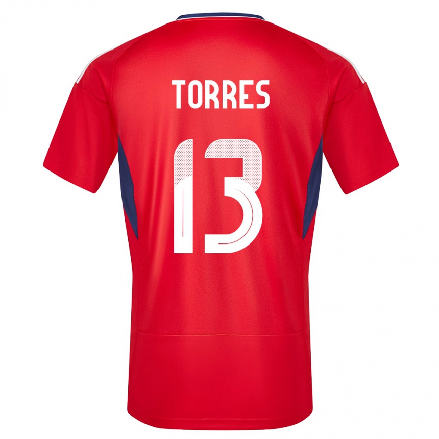 Niño Fútbol Camiseta Costa Rica Gerson Torres #13 Rojo 1ª Equipación 24-26 México