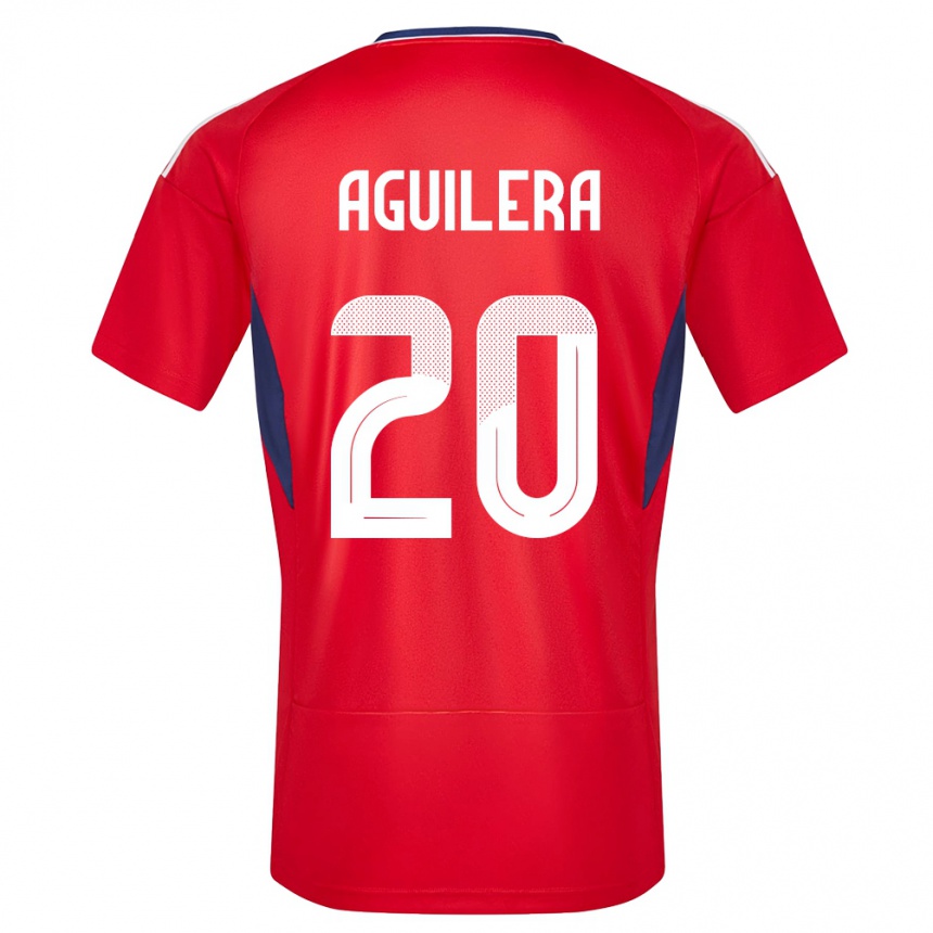 Niño Fútbol Camiseta Costa Rica Brandon Aguilera #20 Rojo 1ª Equipación 24-26 México