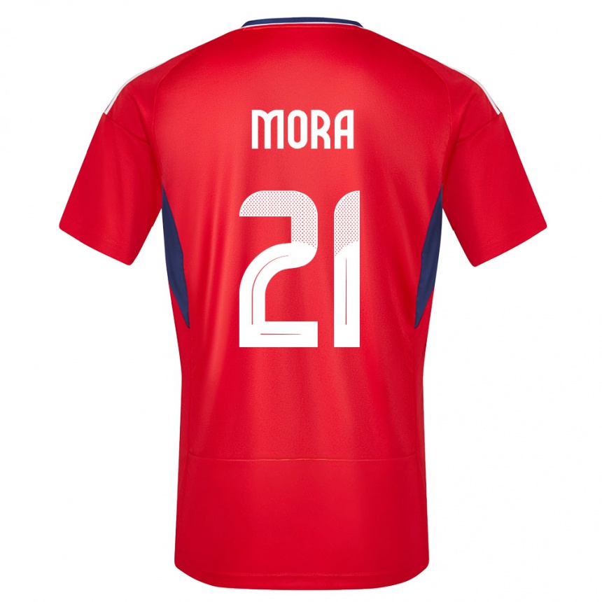 Niño Fútbol Camiseta Costa Rica Carlos Mora #21 Rojo 1ª Equipación 24-26 México