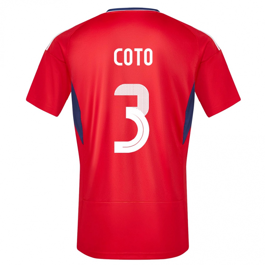 Niño Fútbol Camiseta Costa Rica Maria Coto #3 Rojo 1ª Equipación 24-26 México