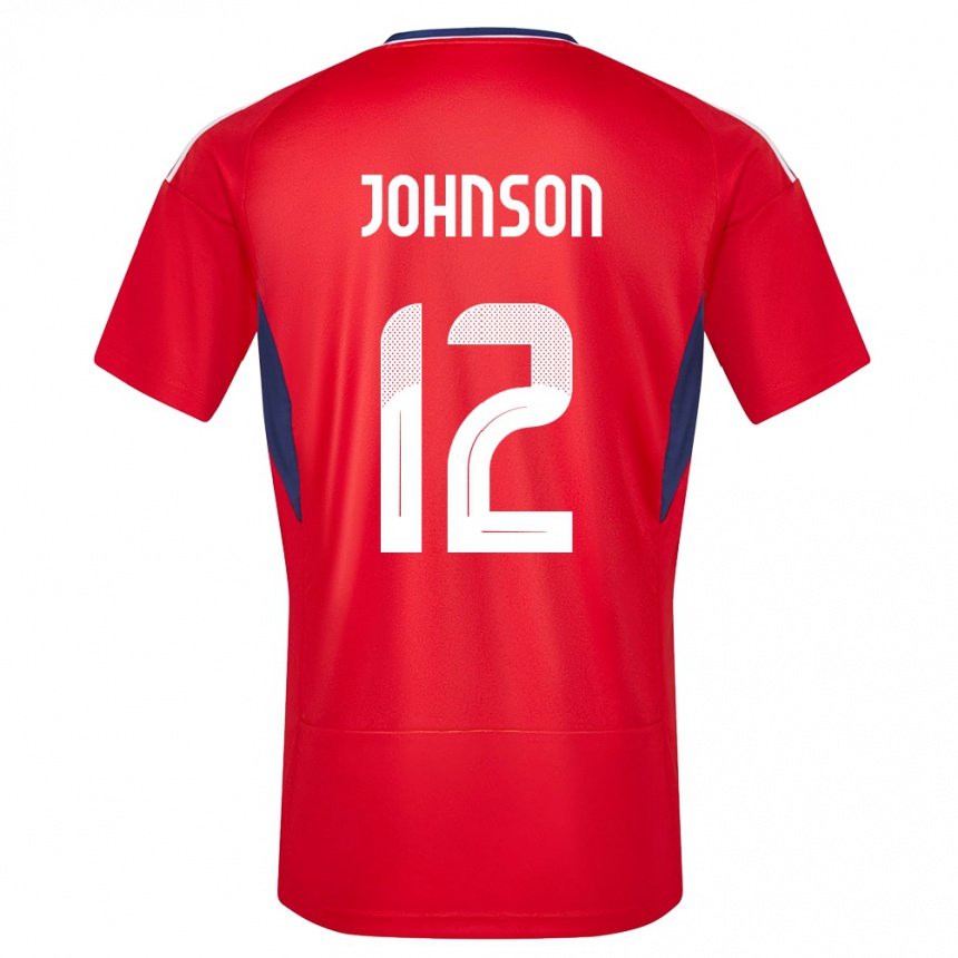 Niño Fútbol Camiseta Costa Rica Shawn Johnson #12 Rojo 1ª Equipación 24-26 México