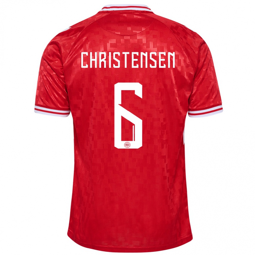 Niño Fútbol Camiseta Dinamarca Andreas Christensen #6 Rojo 1ª Equipación 24-26 México