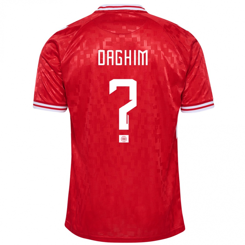 Niño Fútbol Camiseta Dinamarca Adam Daghim #0 Rojo 1ª Equipación 24-26 México