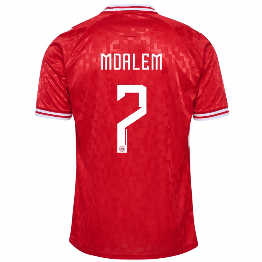 Niño Fútbol Camiseta Dinamarca Jonathan Moalem #7 Rojo 1ª Equipación 24-26 México