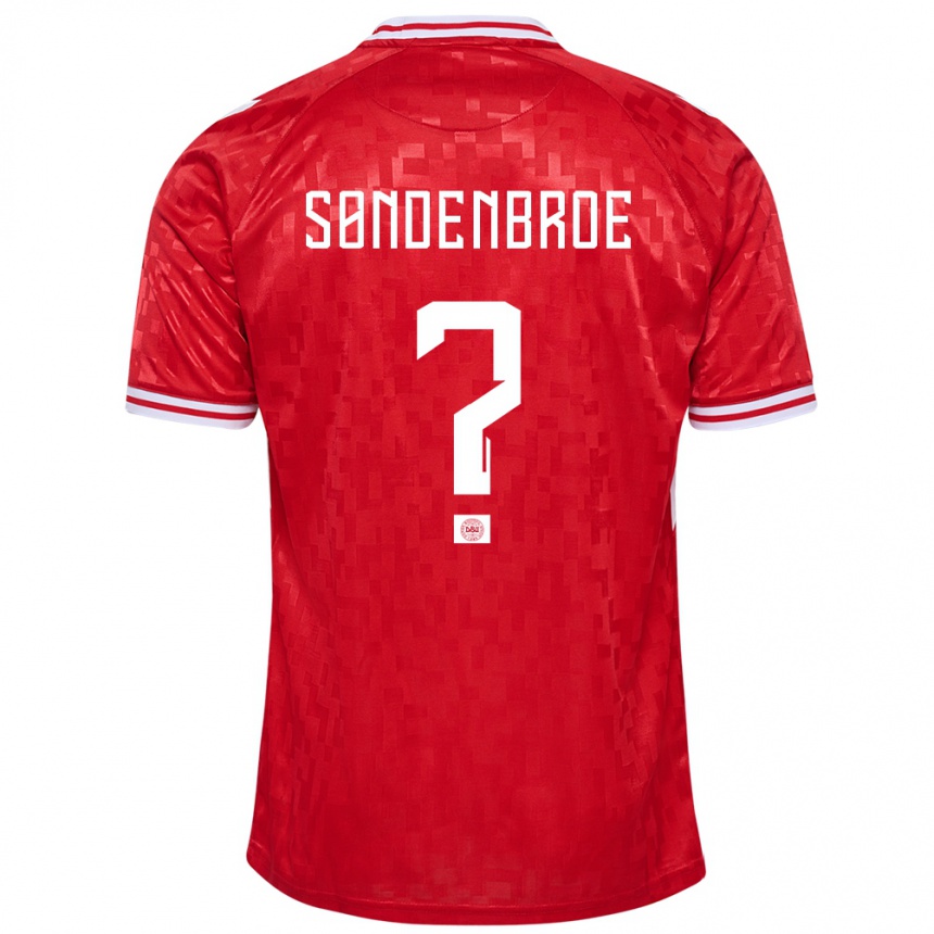 Niño Fútbol Camiseta Dinamarca Andreas Søndenbroe #0 Rojo 1ª Equipación 24-26 México