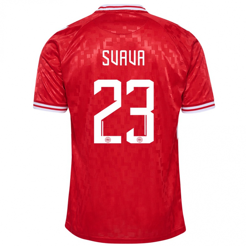 Niño Fútbol Camiseta Dinamarca Sofie Svava #23 Rojo 1ª Equipación 24-26 México