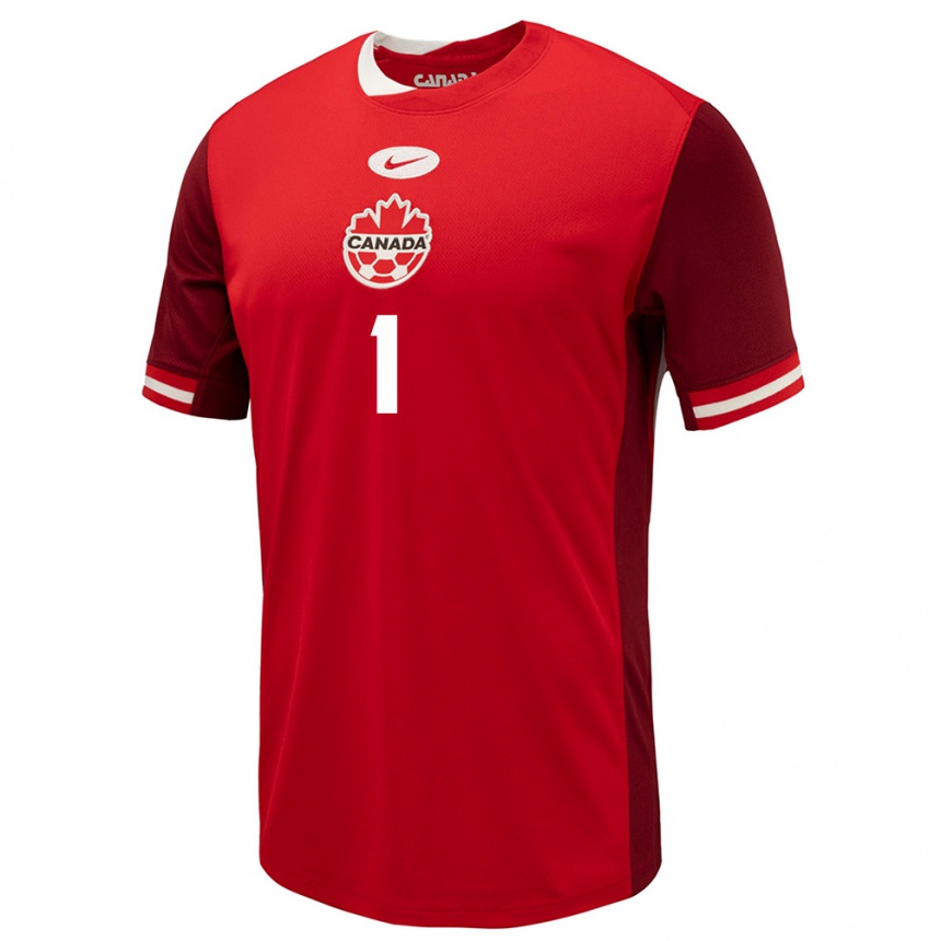 Niño Fútbol Camiseta Canadá James Pantemis #1 Rojo 1ª Equipación 24-26 México