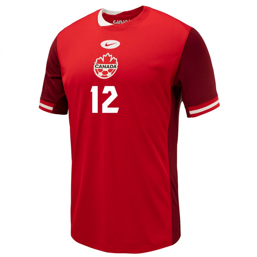 Niño Fútbol Camiseta Canadá Tanya Boychuk #12 Rojo 1ª Equipación 24-26 México