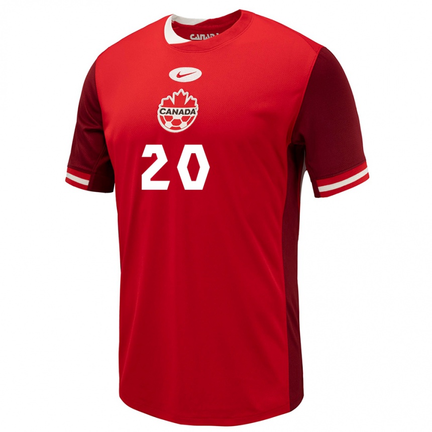 Niño Fútbol Camiseta Canadá Cloe Lacasse #20 Rojo 1ª Equipación 24-26 México