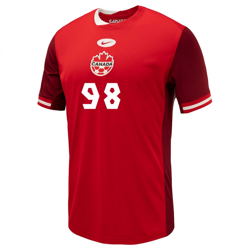 Niño Fútbol Camiseta Canadá Olivia Smith #98 Rojo 1ª Equipación 24-26 México