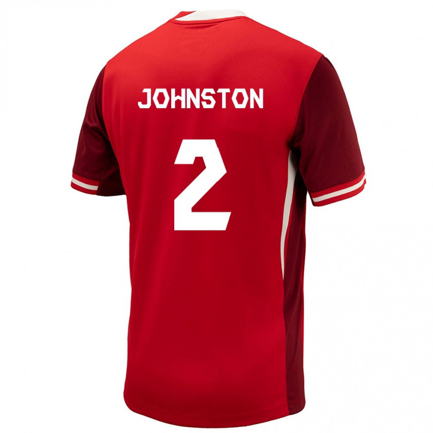 Niño Fútbol Camiseta Canadá Alistair Johnston #2 Rojo 1ª Equipación 24-26 México