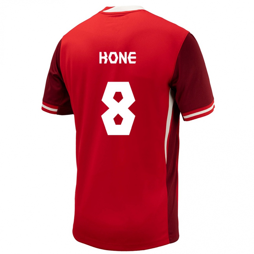 Niño Fútbol Camiseta Canadá Ismael Kone #8 Rojo 1ª Equipación 24-26 México