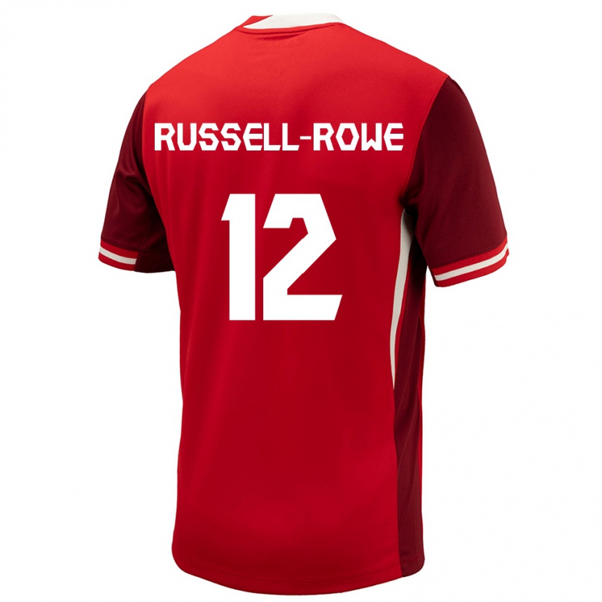 Niño Fútbol Camiseta Canadá Jacen Russell-Rowe #12 Rojo 1ª Equipación 24-26 México