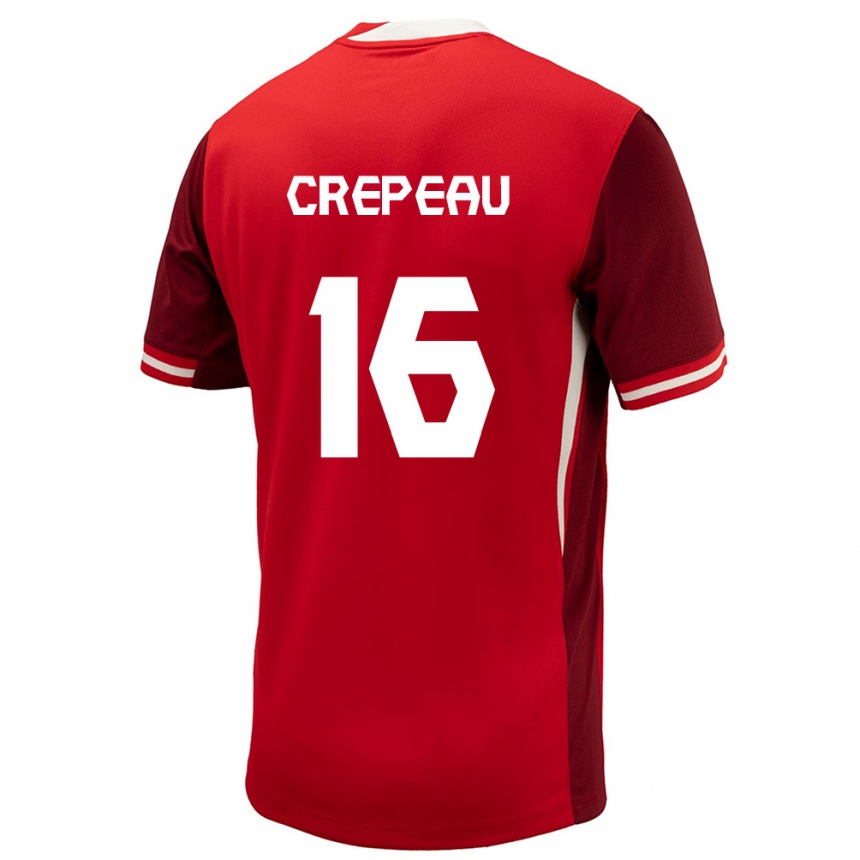 Niño Fútbol Camiseta Canadá Maxime Crepeau #16 Rojo 1ª Equipación 24-26 México