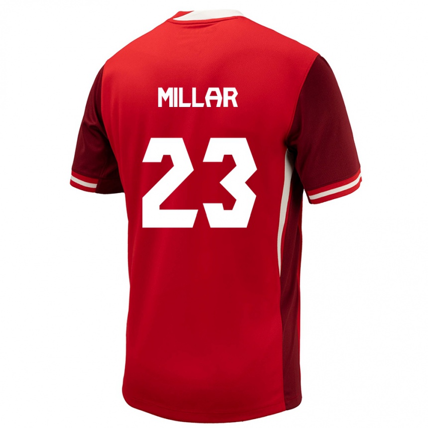 Niño Fútbol Camiseta Canadá Liam Millar #23 Rojo 1ª Equipación 24-26 México