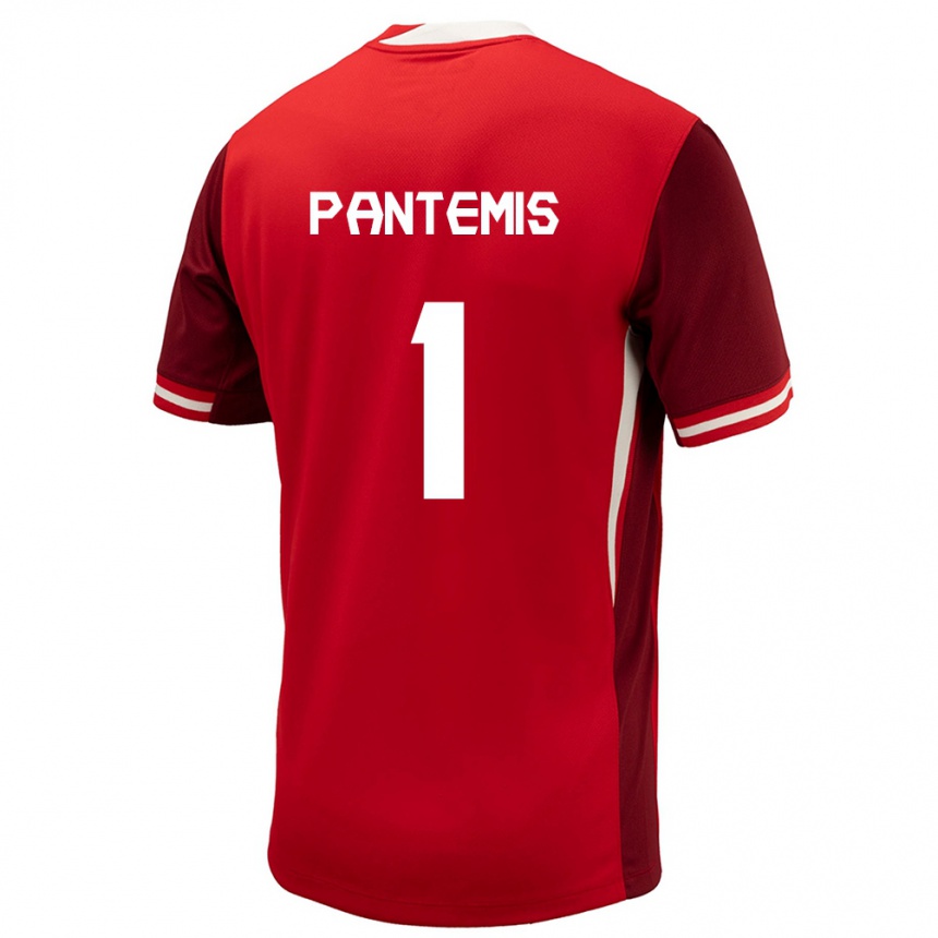 Niño Fútbol Camiseta Canadá James Pantemis #1 Rojo 1ª Equipación 24-26 México