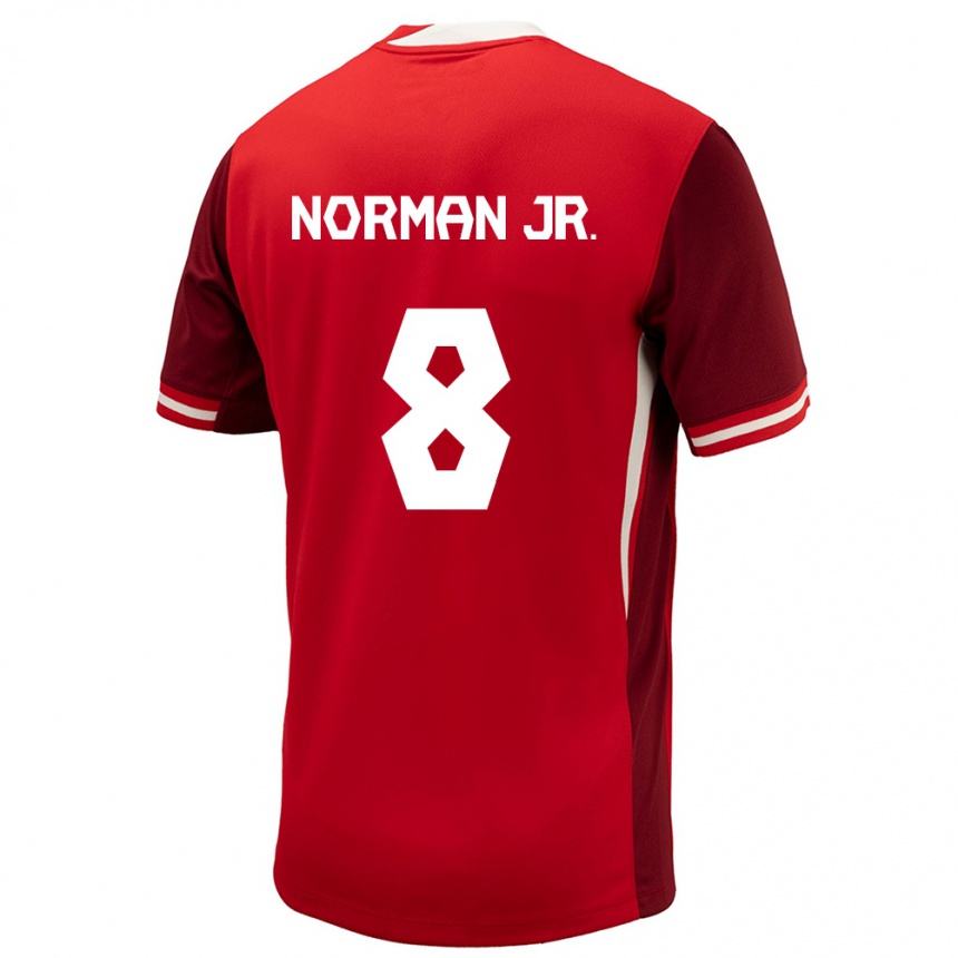 Niño Fútbol Camiseta Canadá David Norman Jr. #8 Rojo 1ª Equipación 24-26 México