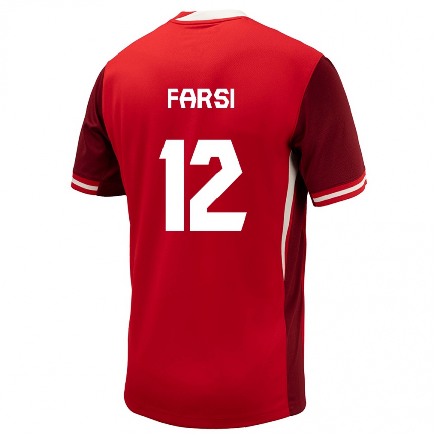 Niño Fútbol Camiseta Canadá Mohamed Farsi #12 Rojo 1ª Equipación 24-26 México