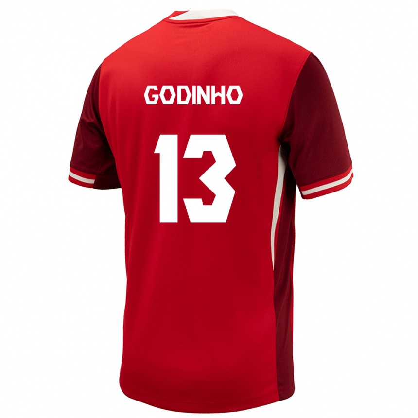 Niño Fútbol Camiseta Canadá Marcus Godinho #13 Rojo 1ª Equipación 24-26 México